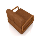 Poltrona Sala De Estar Braço De Madeira Hellen Sintético Pu N