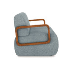 Poltrona Sala De Estar Braço De Madeira Kit 2 Hellen Bouclê A