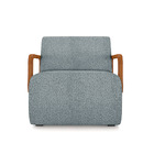 Poltrona Sala De Estar Braço De Madeira Kit 2 Hellen Bouclê A