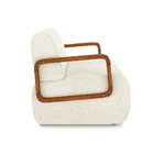 Poltrona Sala De Estar Braço De Madeira Kit 2 Hellen Bouclê B