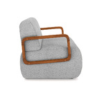 Poltrona Sala De Estar Braço De Madeira Kit 2 Hellen Bouclê K