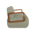 Poltrona Sala De Estar Braço De Madeira Kit 2 Hellen Bouclê K