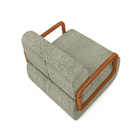 Poltrona Sala De Estar Braço De Madeira Kit 2 Hellen Bouclê K