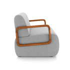 Poltrona Sala De Estar Braço De Madeira Kit 2 Hellen Veludo K