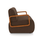 Poltrona Sala De Estar Braço De Madeira Kit 2 Hellen Veludo M