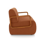 Poltrona Sala De Estar Braço De Madeira Kit 2 Hellen Veludo T