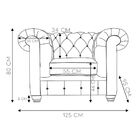 Poltrona Sala De Estar Chesterfield Com Pés Madeira Couro Cap