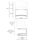 Poltrona Sala De Estar Cléo Base Ouro Fosco Linho Cru - Nexta