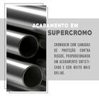 Poltrona Sala De Estar Com Almofada Cinza Tubos Cromados Carr