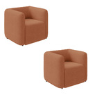 Poltrona Sala De Estar Decorativa Kit 2 Laguna Bouclê Terraco