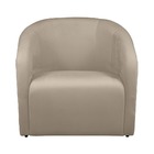 Poltrona Sala De Estar Decorativa Lara Veludo Bege - Vallisa