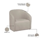 Poltrona Sala De Estar Decorativa Lara Veludo Marfim - Vallis