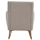 Poltrona Sala De Estar Dora Pés Manu Linho Marrom Claro - Nex