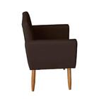 Poltrona Sala De Estar Escritório Nina E Puff Sófia Marron