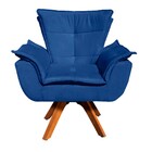 Poltrona Sala De Estar Giratória Mm30 Kit 2 Opalla Suede - Az