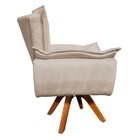 Poltrona Sala De Estar Giratória Mm30 Kit 2 Opalla Suede - Be