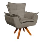 Poltrona Sala De Estar Giratória Mm30 Kit 2 Opalla Suede - Ma