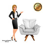 Poltrona Sala De Estar Giratória Mm30 Opalla Corano D03 - D'r