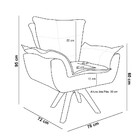 Poltrona Sala De Estar Giratória Mm30 Opalla Suede - Preto