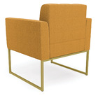 Poltrona Sala De Estar Industrial Dourado Elisa Bouclê Mostar