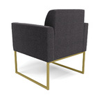 Poltrona Sala De Estar Industrial Dourado Marisa Bouclê D03 -