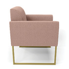 Poltrona Sala De Estar Industrial Dourado Marisa Bouclê D03 -