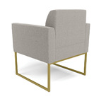 Poltrona Sala De Estar Industrial Dourado Marisa Bouclê D03 -