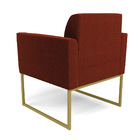 Poltrona Sala De Estar Industrial Dourado Marisa Bouclê D03 -