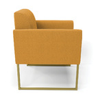 Poltrona Sala De Estar Industrial Dourado Marisa Bouclê Mosta