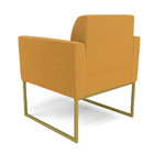 Poltrona Sala De Estar Industrial Dourado Marisa Bouclê Mosta