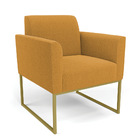 Poltrona Sala De Estar Industrial Dourado Marisa Bouclê Mosta