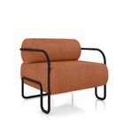 Poltrona Sala De Estar Industrial Preto Ameli Bouclê K01 - D'