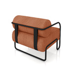 Poltrona Sala De Estar Industrial Preto Ameli Bouclê K01 - D'