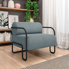 Poltrona Sala De Estar Industrial Preto Ameli Bouclê K01 - D'