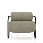 Poltrona Sala De Estar Industrial Preto Ameli Bouclê Oliva K0