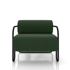 Poltrona Sala De Estar Industrial Preto Ameli Veludo Verde Mu