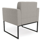 Poltrona Sala De Estar Industrial Preto Elisa Bouclê Cinza D0