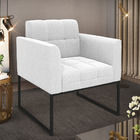 Poltrona Sala De Estar Industrial Preto Elisa Bouclê D03 - D'