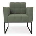 Poltrona Sala De Estar Industrial Preto Elisa Bouclê D03 - D'