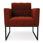 Poltrona Sala De Estar Industrial Preto Elisa Bouclê Terra D0