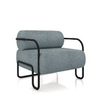 Poltrona Sala De Estar Industrial Preto Kit 2 Ameli Bouclê K0