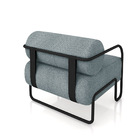 Poltrona Sala De Estar Industrial Preto Kit 2 Ameli Bouclê K0