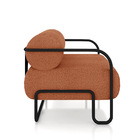 Poltrona Sala De Estar Industrial Preto Kit 2 Ameli Bouclê K0