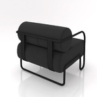 Poltrona Sala De Estar Industrial Preto Kit 2 Ameli Veludo K0