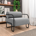 Poltrona Sala De Estar Industrial Preto Kit 2 Ameli Veludo K0