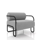 Poltrona Sala De Estar Industrial Preto Kit 2 Ameli Veludo K0