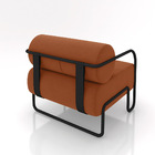 Poltrona Sala De Estar Industrial Preto Kit 2 Ameli Veludo Te