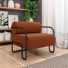 Poltrona Sala De Estar Industrial Preto Kit 2 Ameli Veludo Te