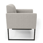 Poltrona Sala De Estar Industrial Preto Marisa Bouclê Cinza D