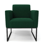 Poltrona Sala De Estar Industrial Preto Marisa Bouclê D03 - D